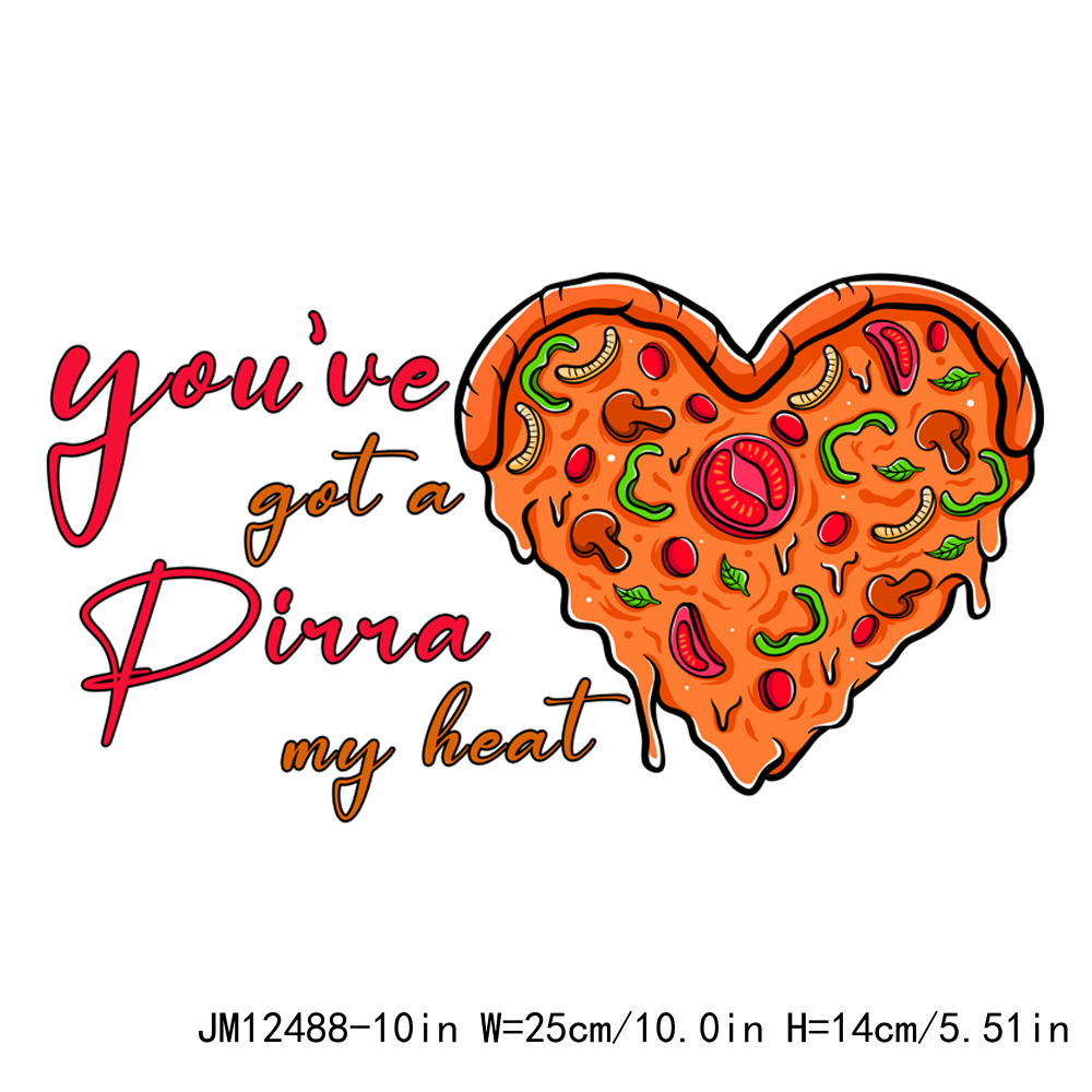 I love Pizza Valentine DTF Transfers