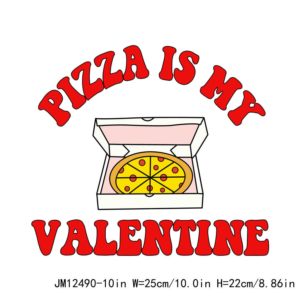 I love Pizza Valentine DTF Transfers