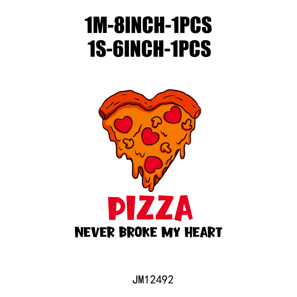 I love Pizza Valentine DTF Transfers