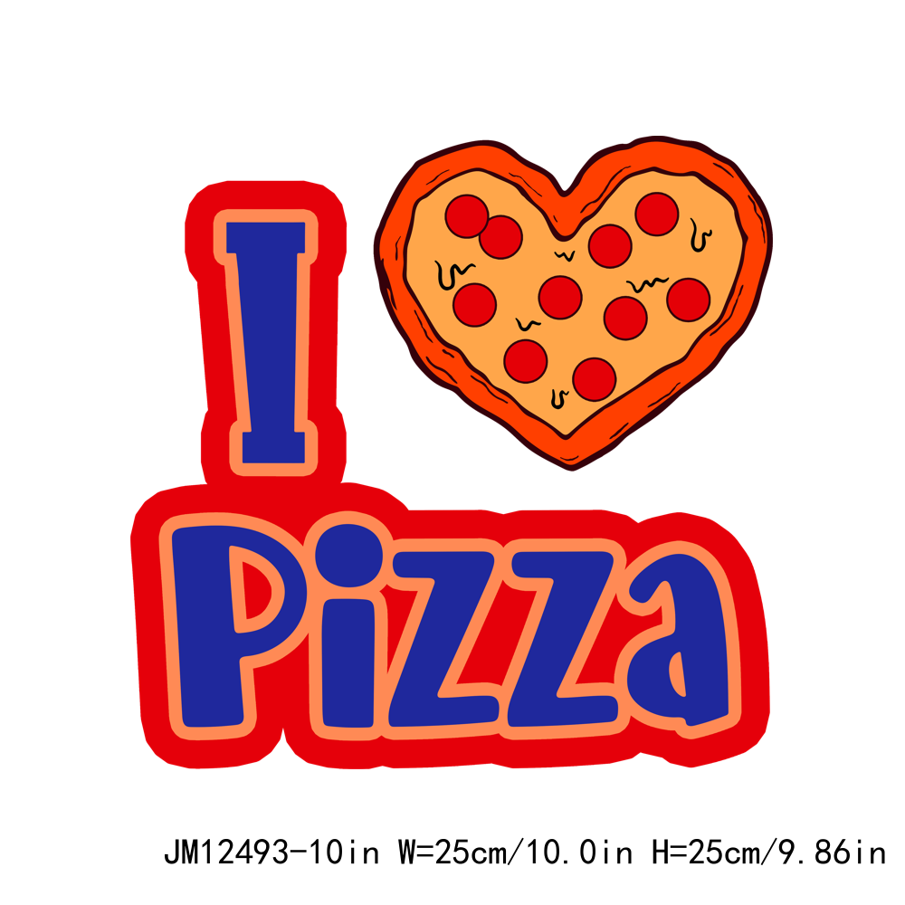 I love Pizza Valentine DTF Transfers