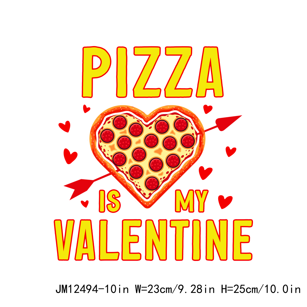 I love Pizza Valentine DTF Transfers