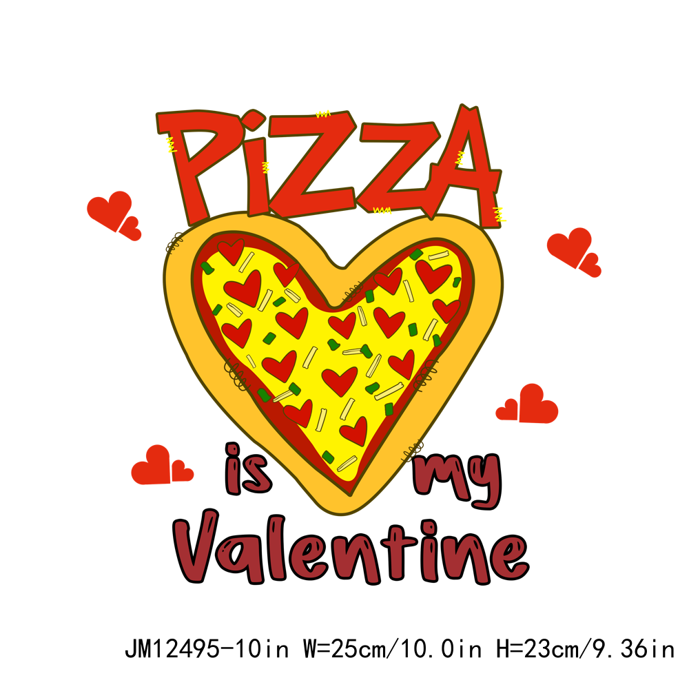 I love Pizza Valentine DTF Transfers