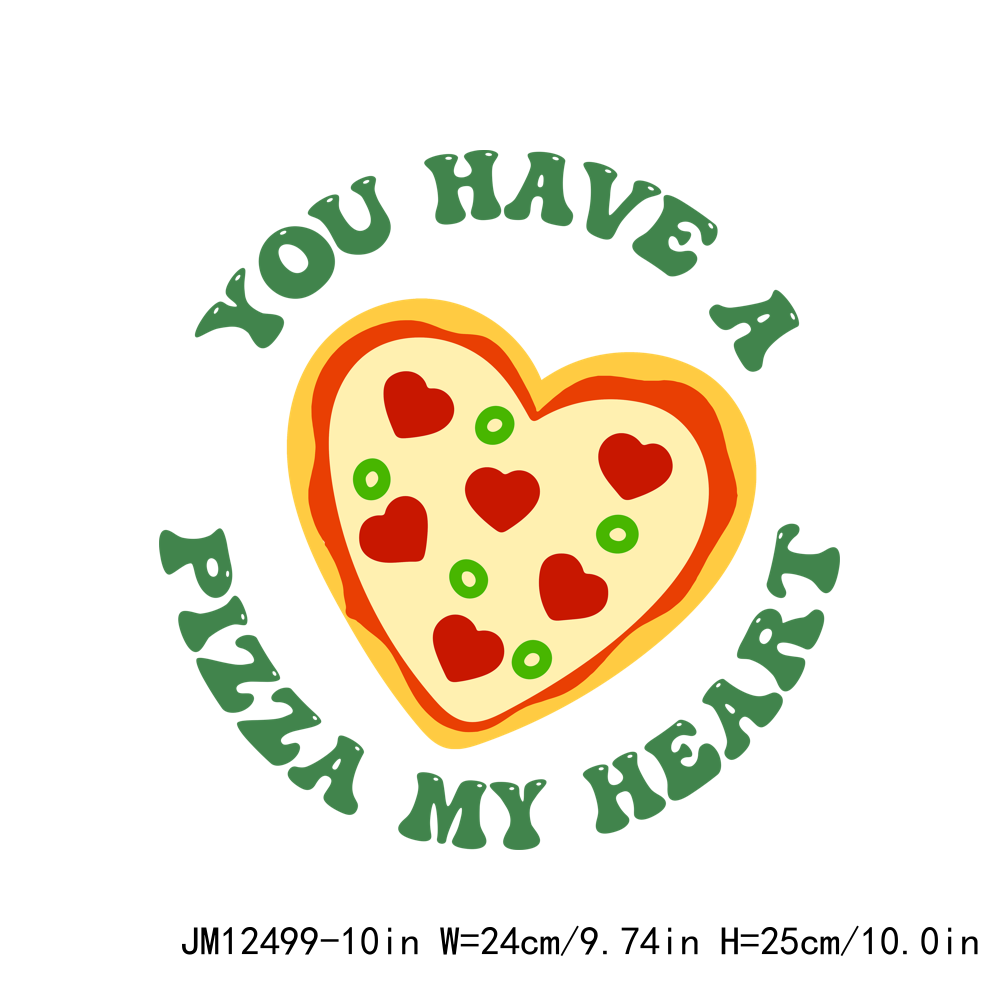 I love Pizza Valentine DTF Transfers