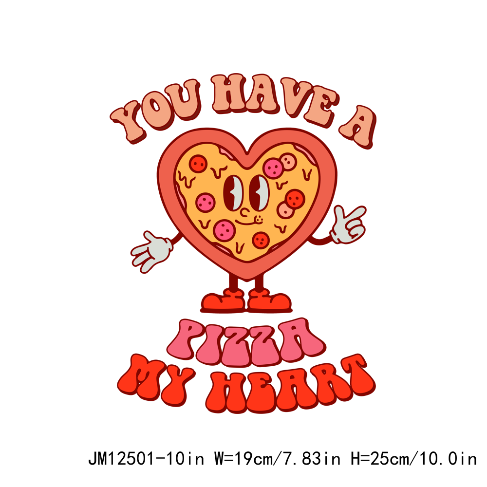 I love Pizza Valentine DTF Transfers