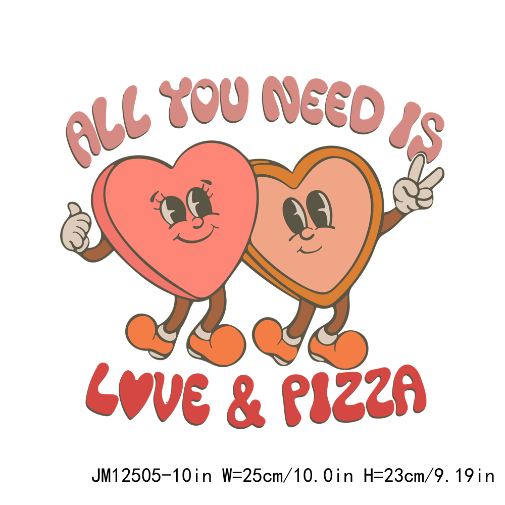 I love Pizza Valentine DTF Transfers