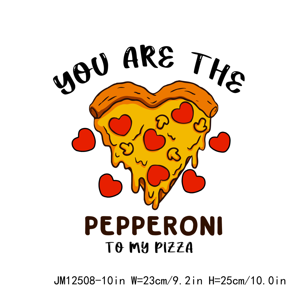 I love Pizza Valentine DTF Transfers