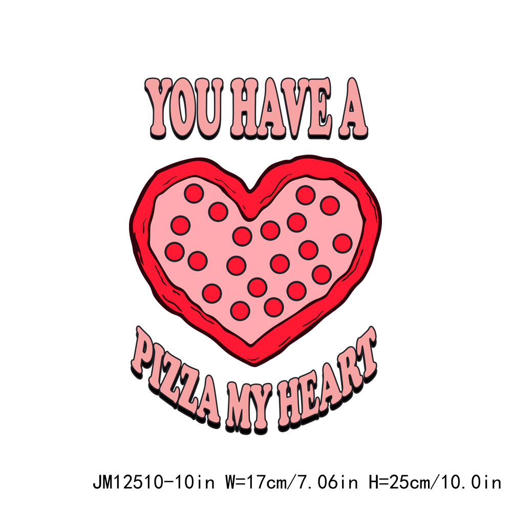 I love Pizza Valentine DTF Transfers