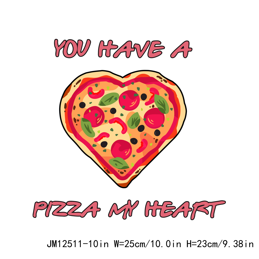 I love Pizza Valentine DTF Transfers