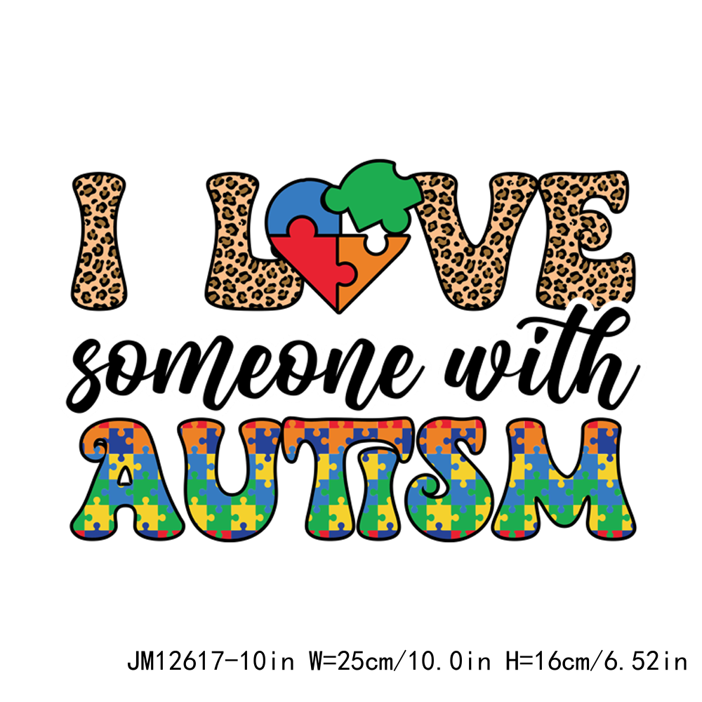 Autism Awareness Love DTF Transfers