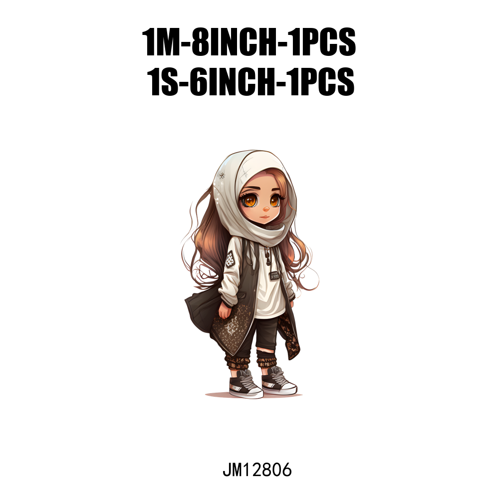 Hijab Chibi Girl DTF Transfers