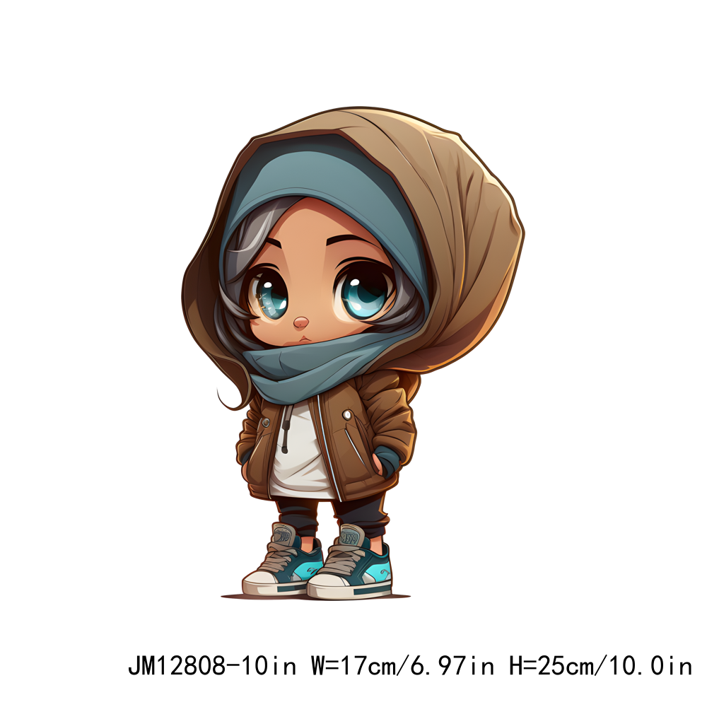 Hijab Chibi Girl DTF Transfers