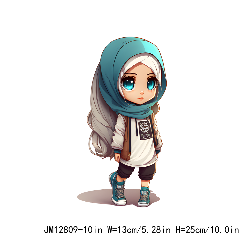 Hijab Chibi Girl DTF Transfers