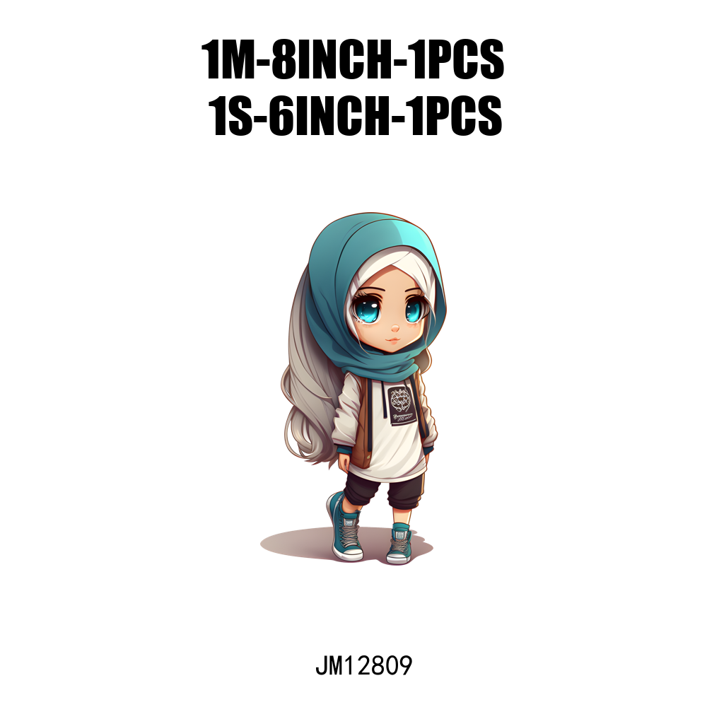 Hijab Chibi Girl DTF Transfers