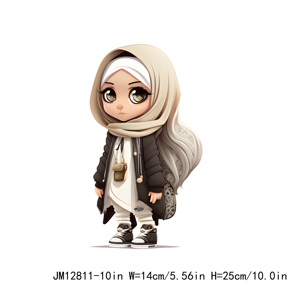 Hijab Chibi Girl DTF Transfers