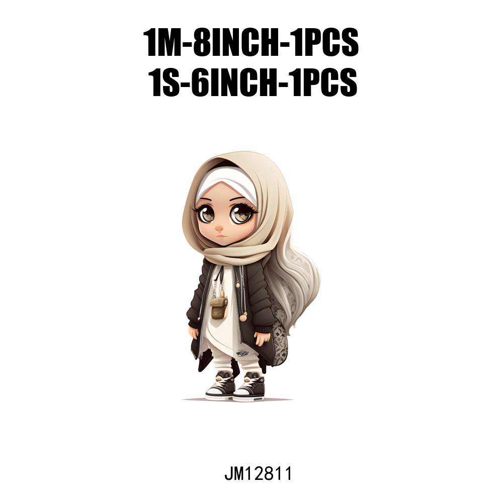 Hijab Chibi Girl DTF Transfers