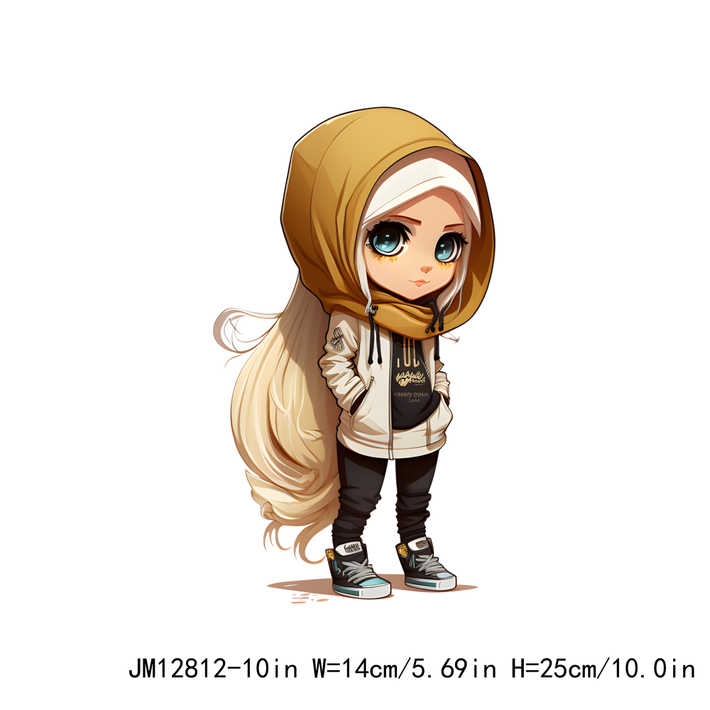 Hijab Chibi Girl DTF Transfers