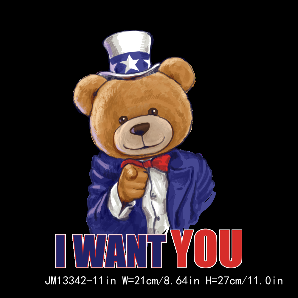 Streetwear Cartoon Bear DTF Transfers