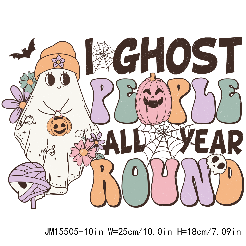 Retro Groovy Ghost Halloween DTF Transfers