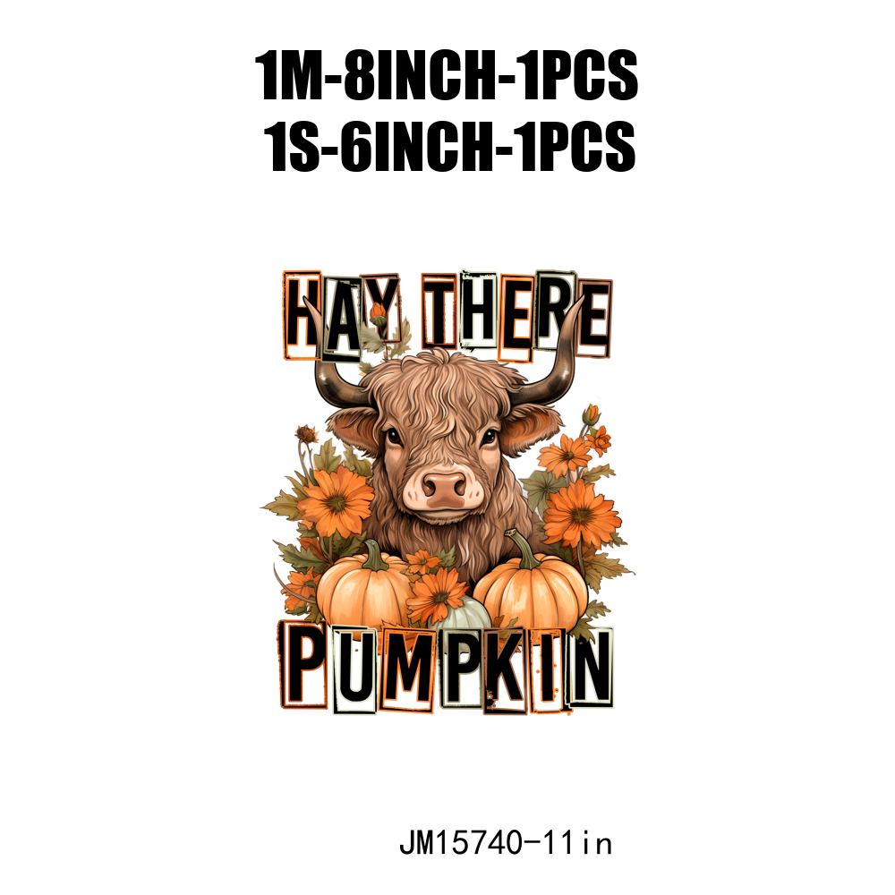 Autumn Howdy Fall Highland Cow Thanksgiving DTF Transfers