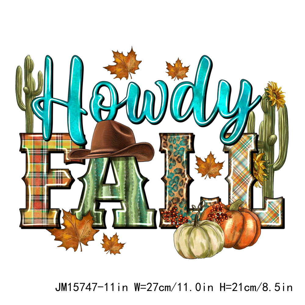 Autumn Howdy Fall Highland Cow Thanksgiving DTF Transfers