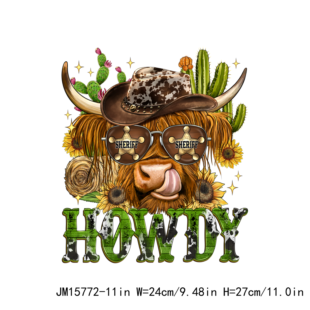 Autumn Howdy Fall Highland Cow Thanksgiving DTF Transfers