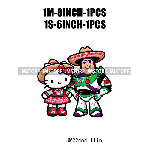 Iron on Mexican Chicano Animal Character DTF Transfers Printing Stickers Ready To Press For Hoodies Pillows