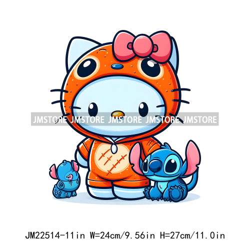 Cute Cartoon Animal Friends Love Iron On DTF Transfers Stickers Ready To Press For Clothing