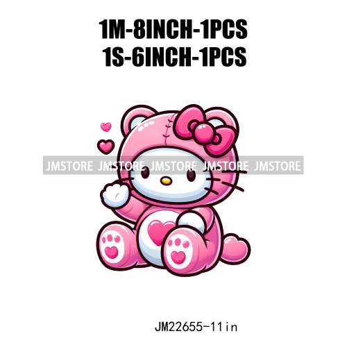 Cute Colorful Bear Costumes Animal Designs Iron On DTF Transfers Stickers Ready To Press For Clothing