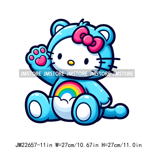 Cute Colorful Bear Costumes Animal Designs Iron On DTF Transfers Stickers Ready To Press For Clothing