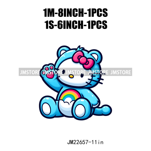 Cute Colorful Bear Costumes Animal Designs Iron On DTF Transfers Stickers Ready To Press For Clothing