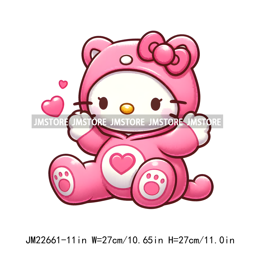 Cute Colorful Bear Costumes Animal Designs Iron On DTF Transfers Stickers Ready To Press For Clothing