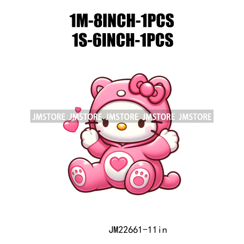 Cute Colorful Bear Costumes Animal Designs Iron On DTF Transfers Stickers Ready To Press For Clothing