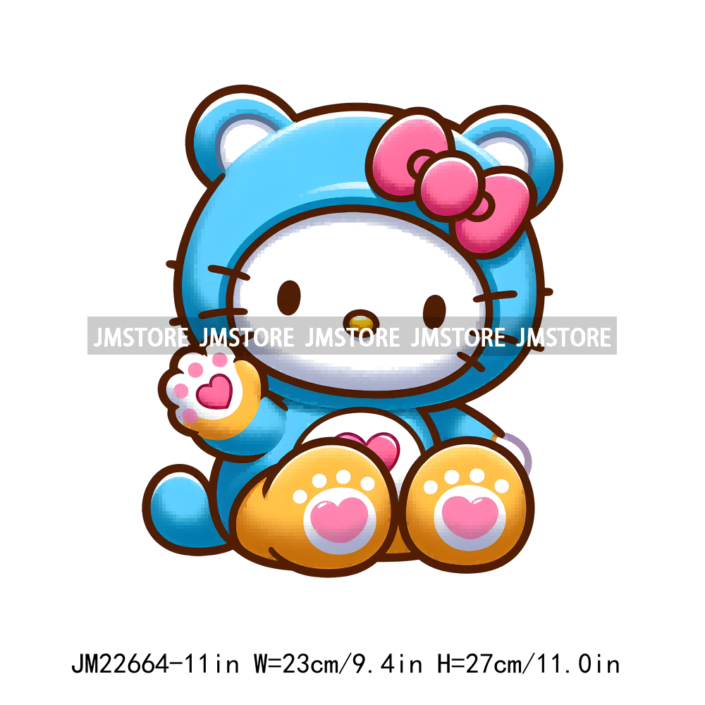 Cute Colorful Bear Costumes Animal Designs Iron On DTF Transfers Stickers Ready To Press For Clothing