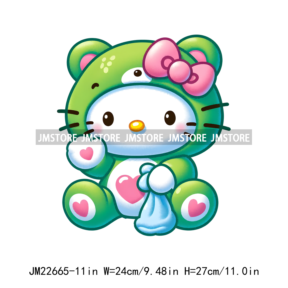 Cute Colorful Bear Costumes Animal Designs Iron On DTF Transfers Stickers Ready To Press For Clothing