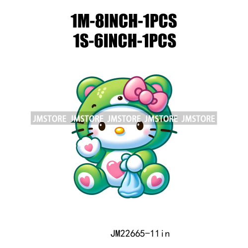 Cute Colorful Bear Costumes Animal Designs Iron On DTF Transfers Stickers Ready To Press For Clothing