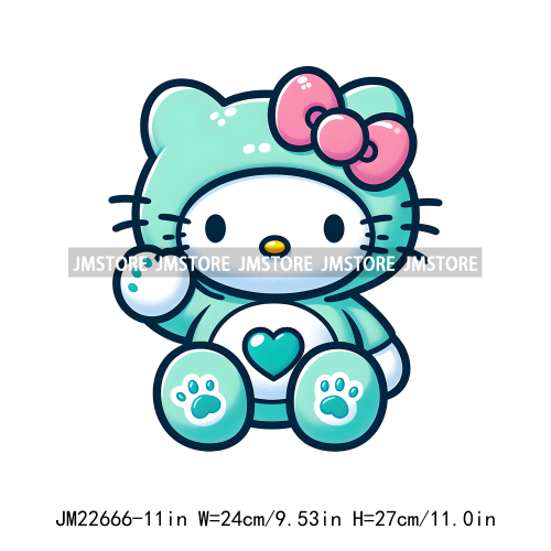 Cute Colorful Bear Costumes Animal Designs Iron On DTF Transfers Stickers Ready To Press For Clothing