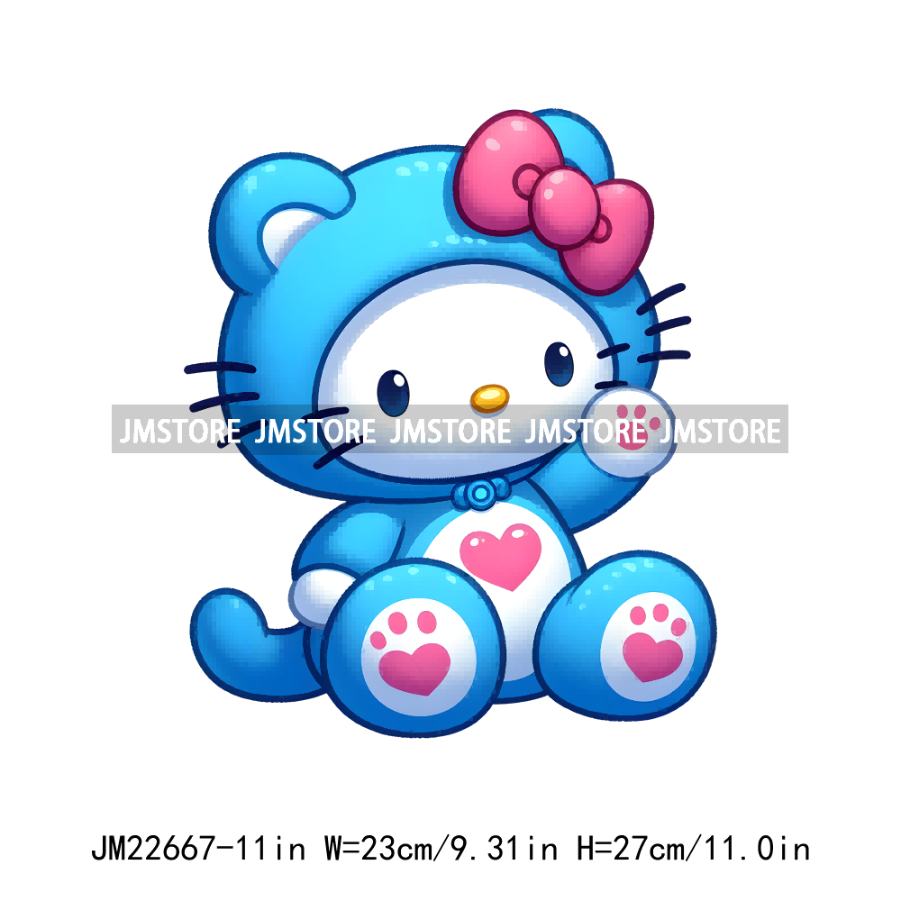 Cute Colorful Bear Costumes Animal Designs Iron On DTF Transfers Stickers Ready To Press For Clothing