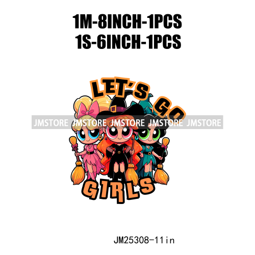 Cute Cartoon 90s Birthday Valentines Super Power Let's Go Girls Love Iron On DTF Transfers Stickers Ready To Press For Clothing