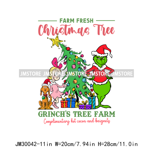 Green Christmas Coffee Tree Friends Feeling Extra Today Xmas Holiday Iron On DTF Transfers Stickers Ready To Press For Clothing