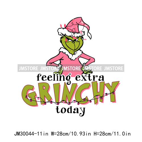 Green Christmas Coffee Tree Friends Feeling Extra Today Xmas Holiday Iron On DTF Transfers Stickers Ready To Press For Clothing