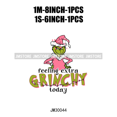 Green Christmas Coffee Tree Friends Feeling Extra Today Xmas Holiday Iron On DTF Transfers Stickers Ready To Press For Clothing