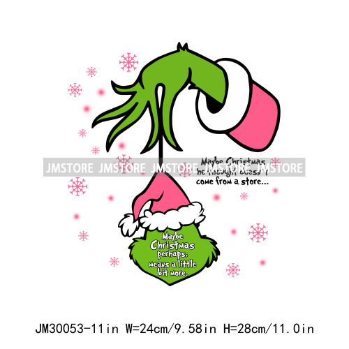 Howdy Christmas Movie In My Era Green Bougie Hot Cocoa Holly Jolly Holiday Iron On DTF Heat Press Transfer Stickers For T-shirts