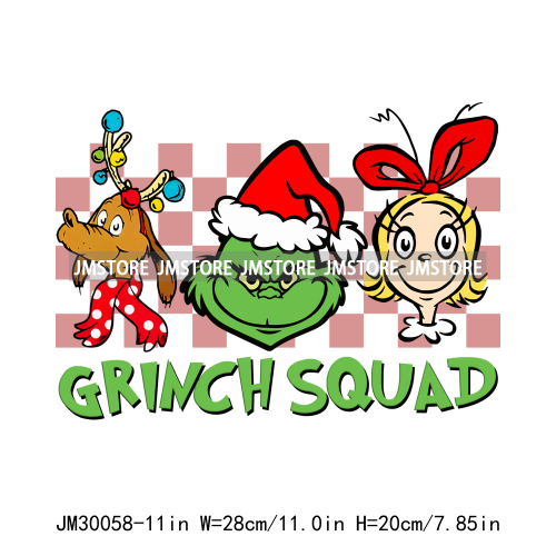 Howdy Christmas Movie In My Era Green Bougie Hot Cocoa Holly Jolly Holiday Iron On DTF Heat Press Transfer Stickers For T-shirts