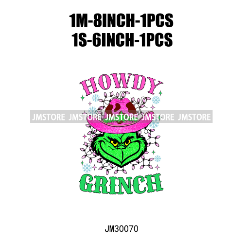 Howdy Christmas Movie In My Era Green Bougie Hot Cocoa Holly Jolly Holiday Iron On DTF Heat Press Transfer Stickers For T-shirts