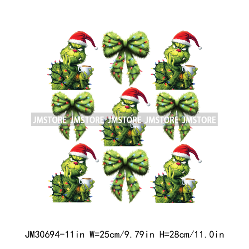 Funny That's It I'm Not Going Green Cartoon In My Era Still Waiting For Christmas Iron On DTF Transfers Stickers For T-shirts