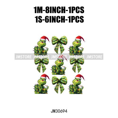 Funny That's It I'm Not Going Green Cartoon In My Era Still Waiting For Christmas Iron On DTF Transfers Stickers For T-shirts