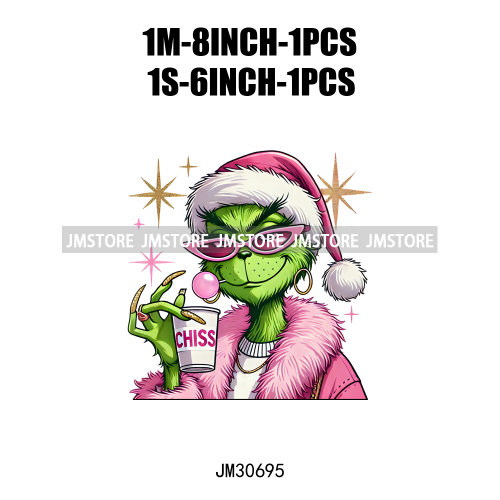 Funny That's It I'm Not Going Green Cartoon In My Era Still Waiting For Christmas Iron On DTF Transfers Stickers For T-shirts