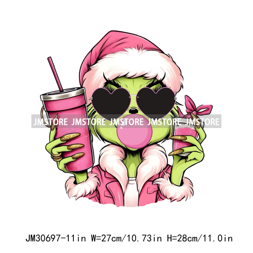 Funny That's It I'm Not Going Green Cartoon In My Era Still Waiting For Christmas Iron On DTF Transfers Stickers For T-shirts