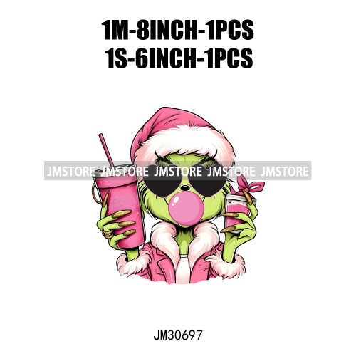 Funny That's It I'm Not Going Green Cartoon In My Era Still Waiting For Christmas Iron On DTF Transfers Stickers For T-shirts