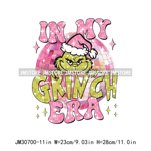 Funny That's It I'm Not Going Green Cartoon In My Era Still Waiting For Christmas Iron On DTF Transfers Stickers For T-shirts